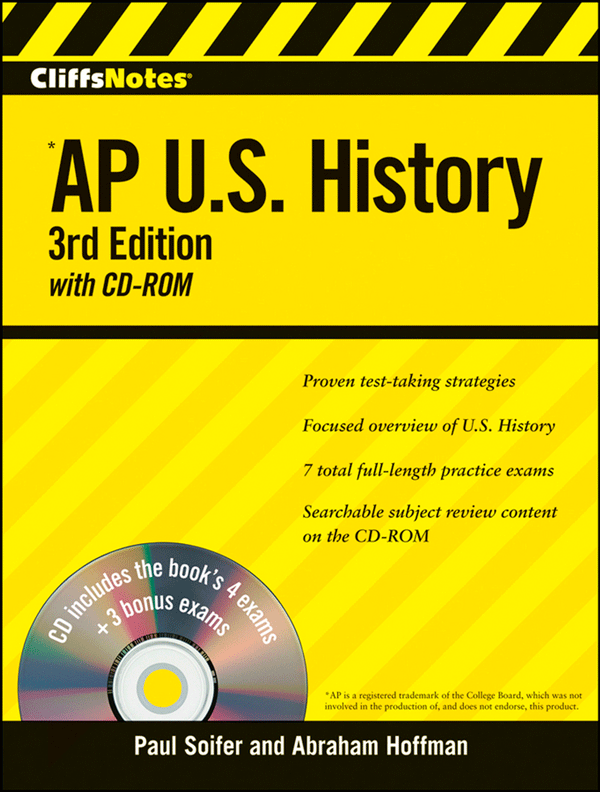CliffsNotes AP US History with CD-ROM Third Edition