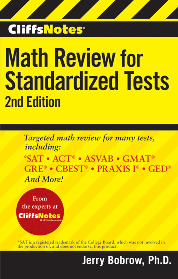 CliffsNotes Math Review for Standardized Tests, 2nd Edition