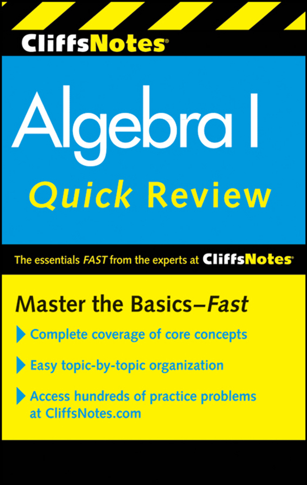 CliffsNotes Algebra 1 Quick Review, Second Edition