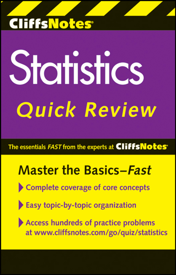 CliffsNotes Statistics Quick Review Second Edition
