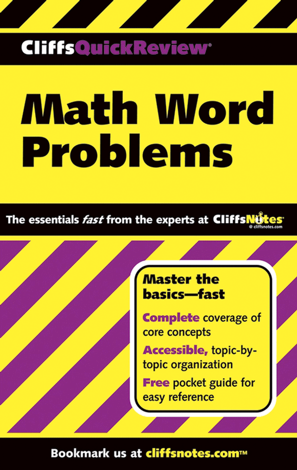 CliffsQuickReview Math Word Problems