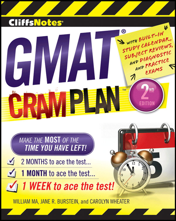 CliffsNotes GMAT Cram Plan, 2nd Edition