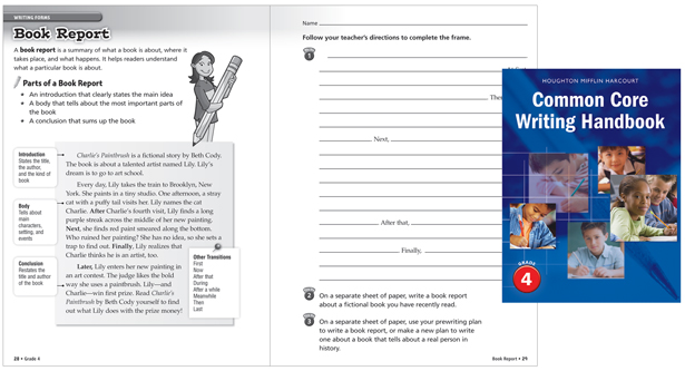 Components 5th Grade Book Report