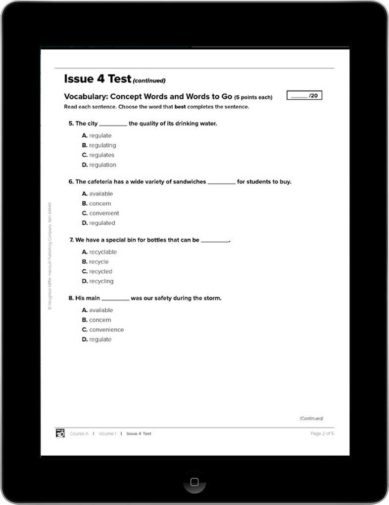 Curriculum-Embedded Assessments