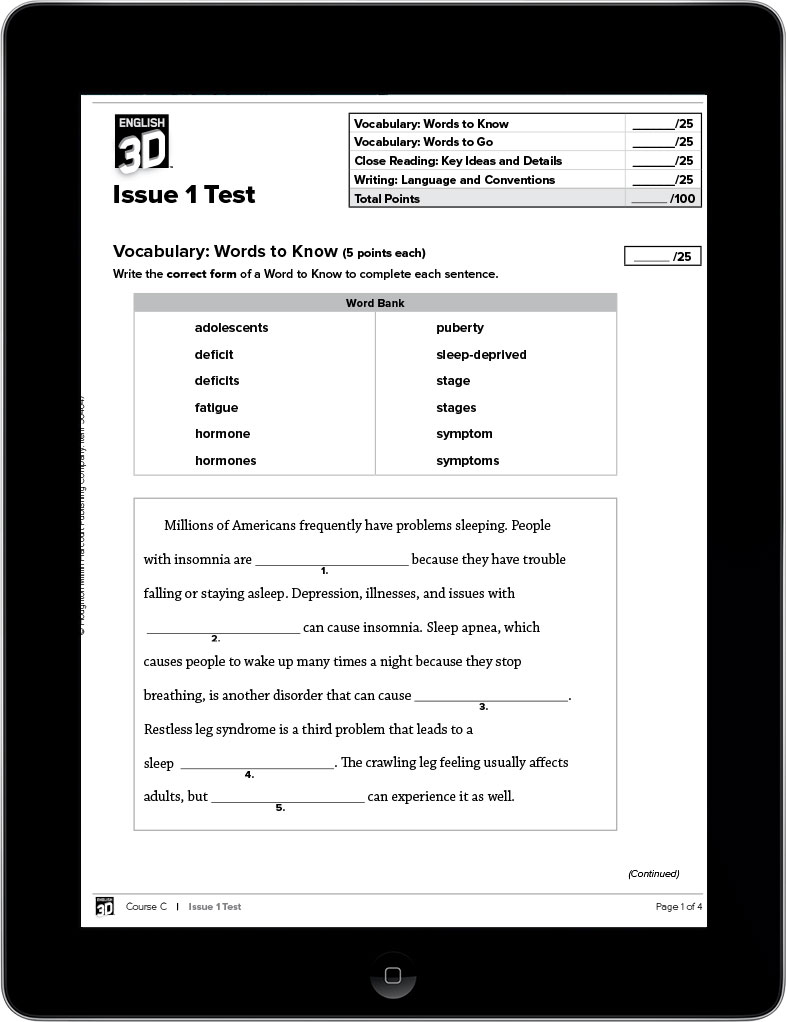Academic language development hmh english 3d