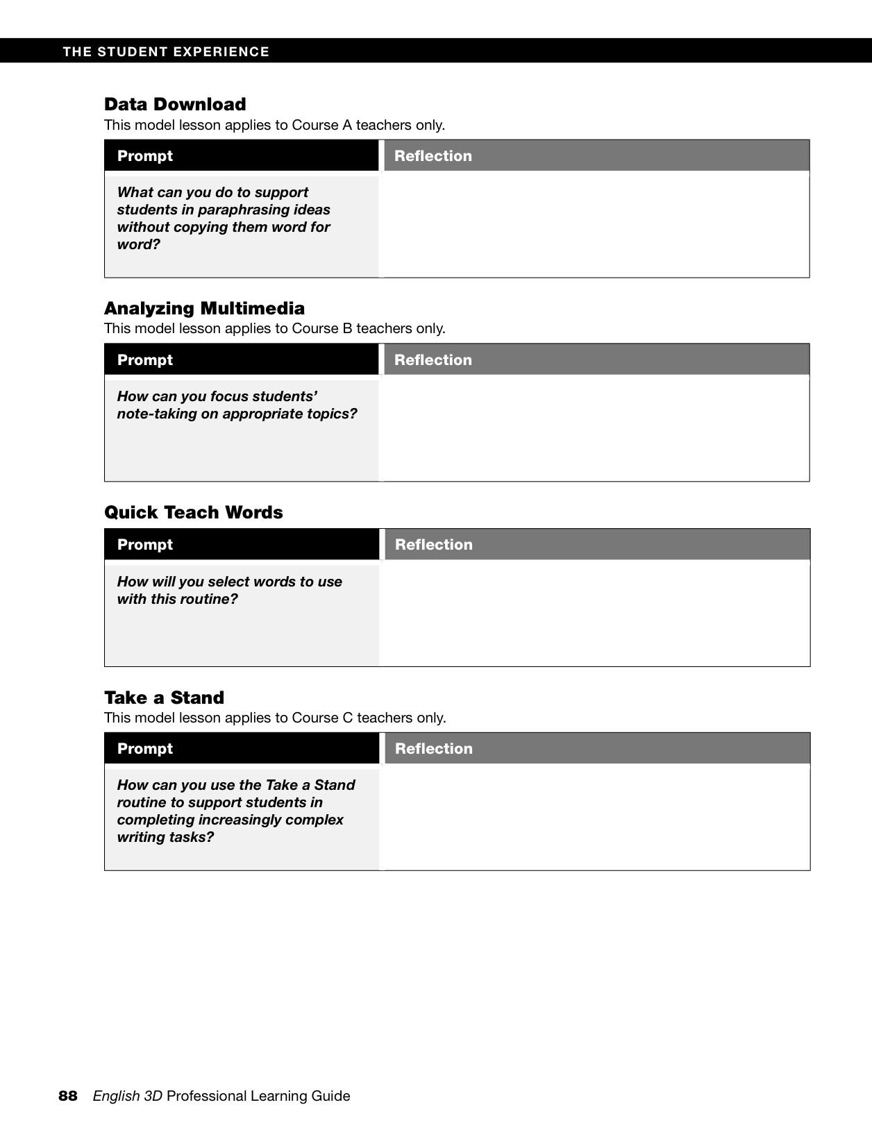 Professional Learning Guide Cource C