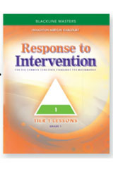 Response To Intervention Tier 1 Blackline Masters Grade K-9780547910536