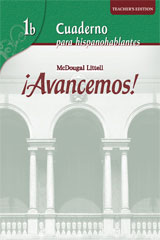 Cuaderno para hispanohablantes Workbook Teacher's Edition Level 1B-9780618752270