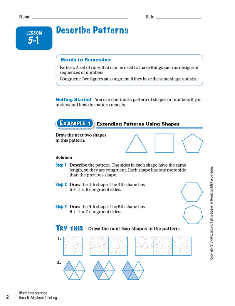 Intervention Lesson Plans For Math